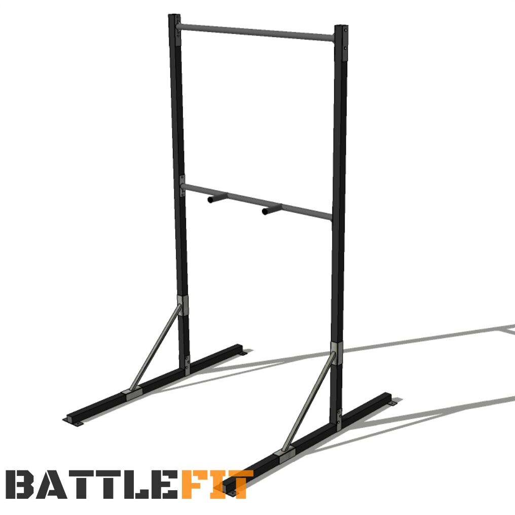 Pull Up Bar by BattleFit - Taller Bolted Home Set Up | Calisthenics